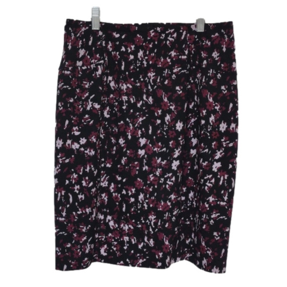 LYSSE lined stretch black and purple midi skirt, like new condition, size M - Picture 2 of 7